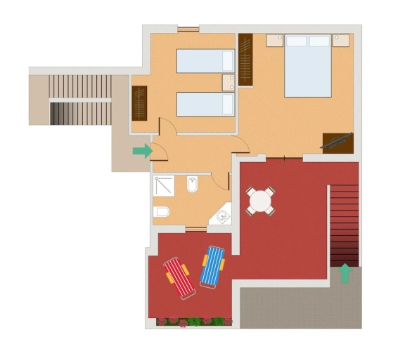 2 Bedrooms Apartment with sea view