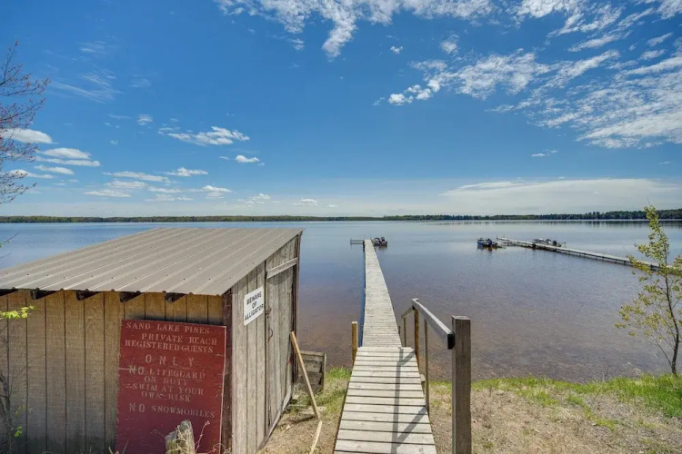 Stone Lake Cabin w/ Private Deck & Fire Pit!