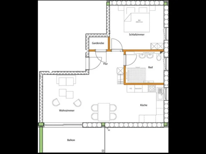 Apartment with balcony