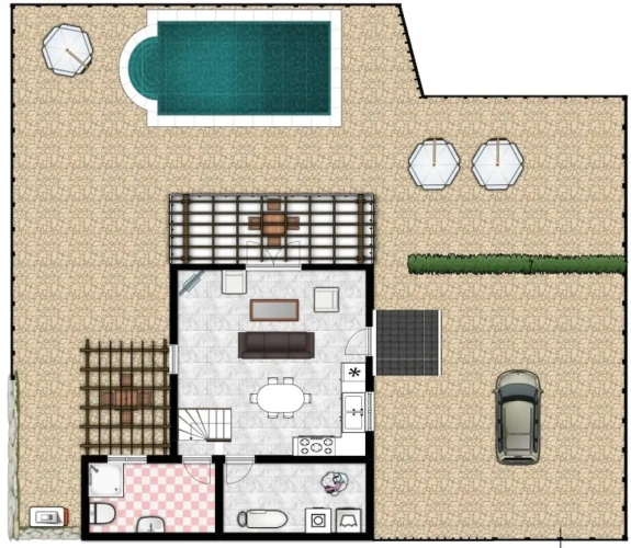 Villa with balcony