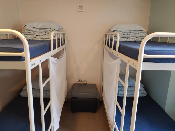 Bed in Dorm (female dorm) with view
