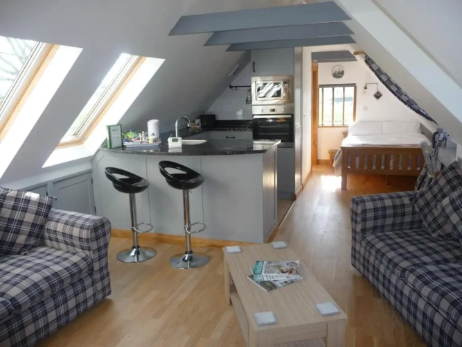 Studio with balcony and with view