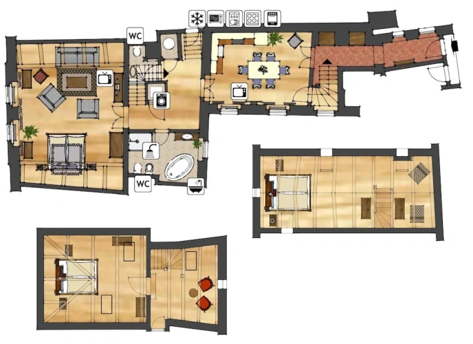 3 Bedrooms Luxury Penthouse room