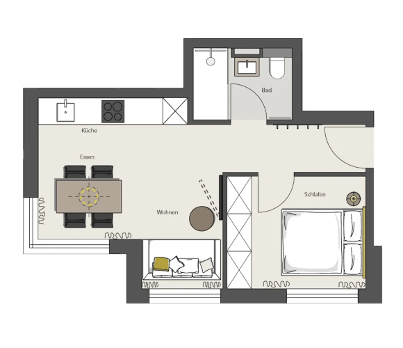 Modern apartment near downtown