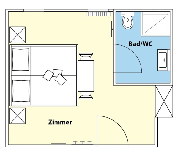 Economy Double room with mountain view