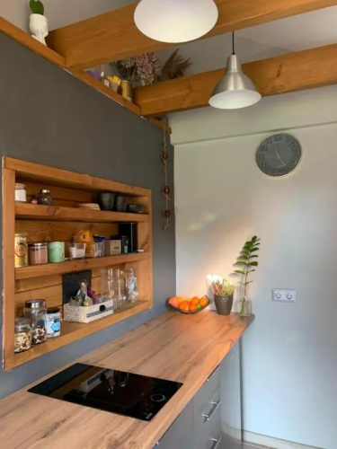 Two story tiny house with private entry