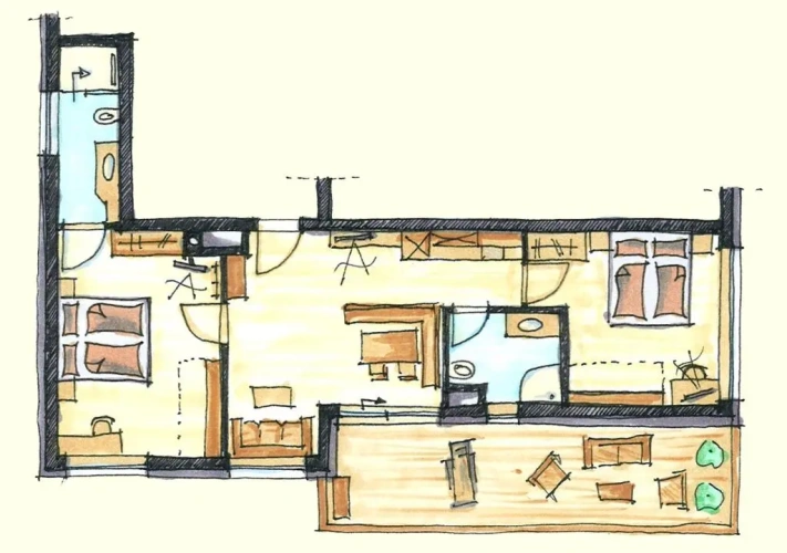 2 Bedrooms Apartment with balcony