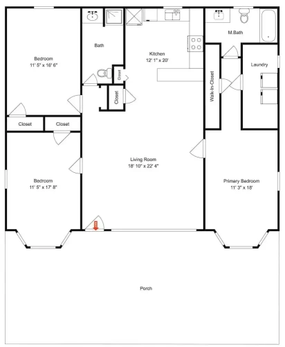 3 Bedrooms Cottage with balcony