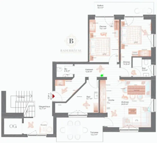 2 Bedrooms Deluxe Apartment