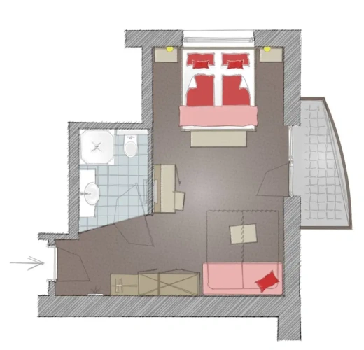 Deluxe Double room with balcony