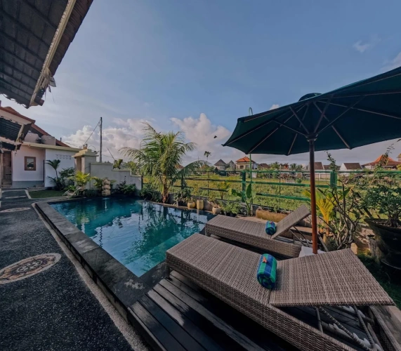 Deluxe Double Cottage with balcony and with pool view