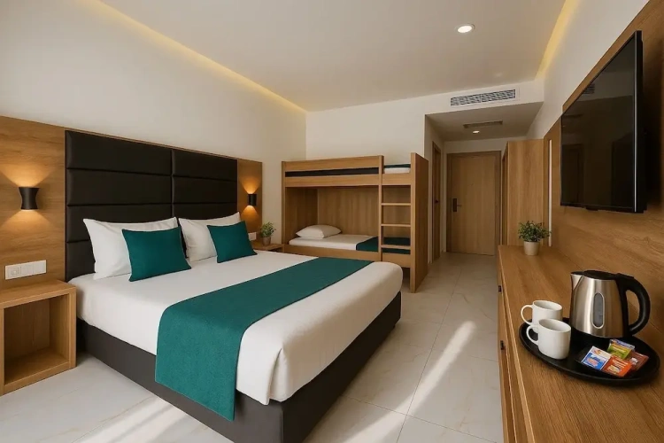 Standard Quadruple room with balcony