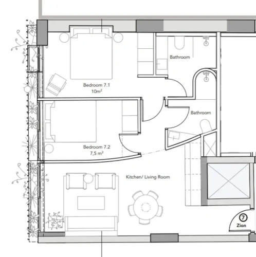 2 Bedrooms Suite
