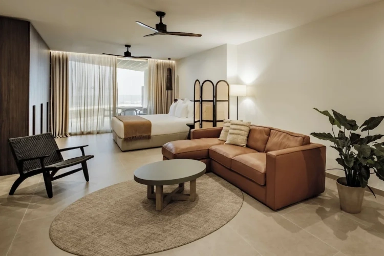 Studio with balcony and with view