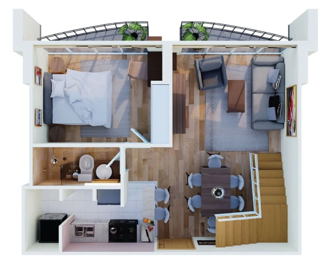 2 Bedrooms Premium Duplex room