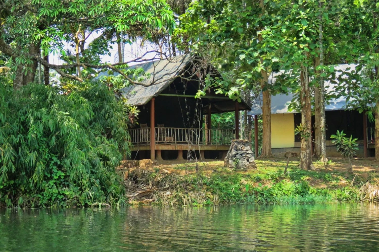 Tent with river view