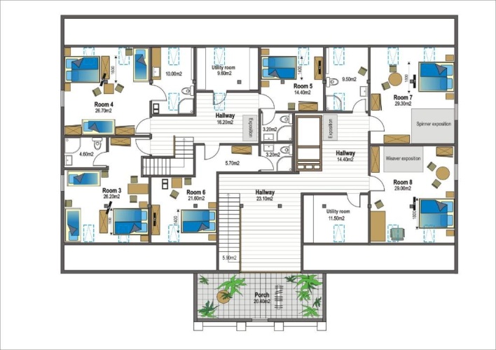 2 Bedrooms Standard Double Family room