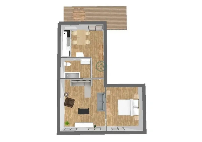 2 Bedrooms Double Apartment