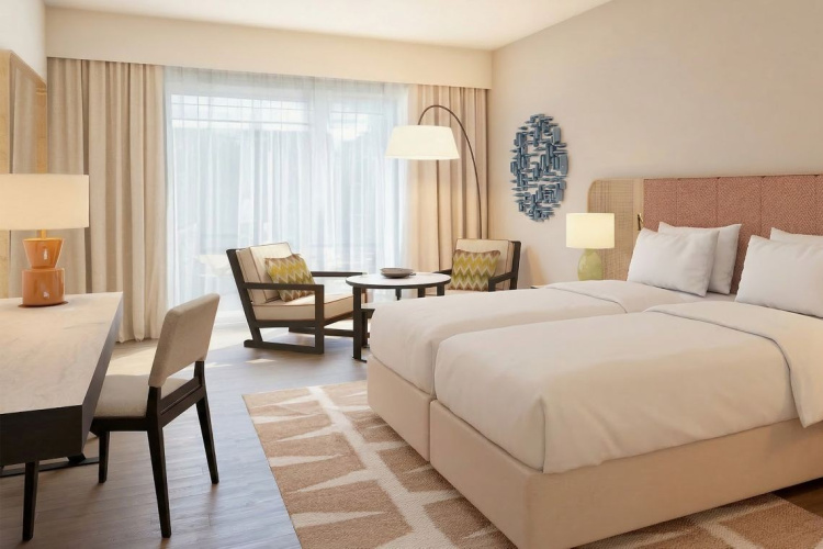 Premium Twin room with balcony and with sea view