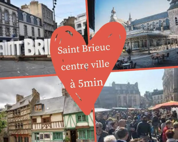 Bel appartement idéalement placé Saint-Brieuc, wifi, parking gratuit