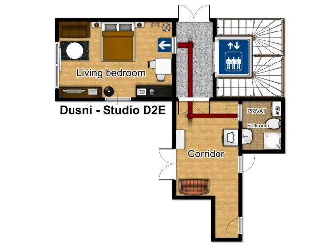 Standard Double room with view