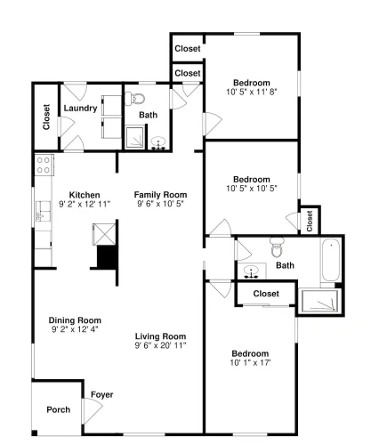 3 Bedrooms Studio
