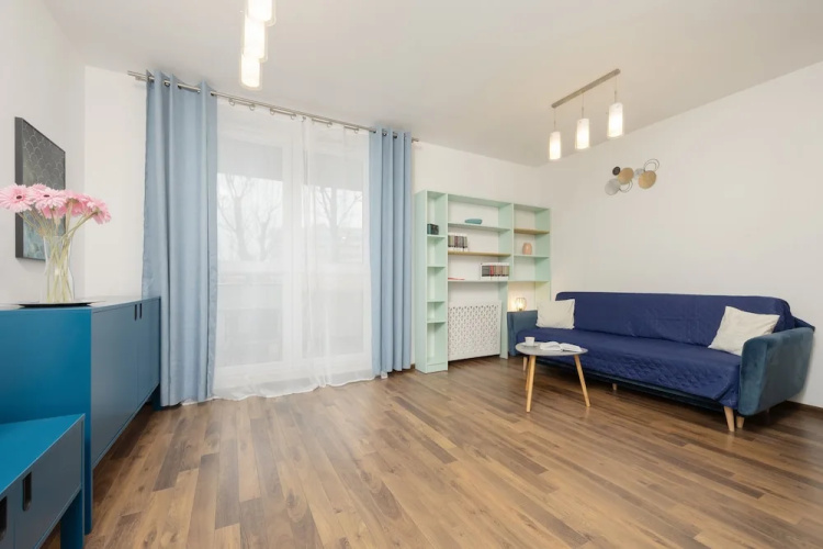 Beige and Blue Apartment by Renters