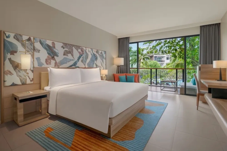 Deluxe Double room with balcony and with pool view