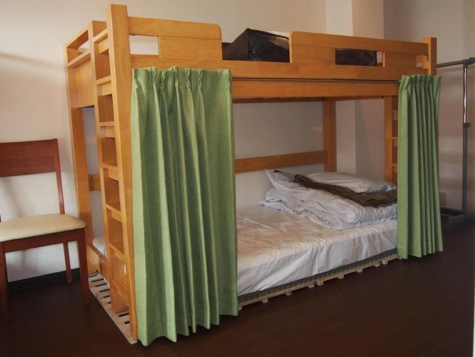 Bed in Dorm (female dorm) with view