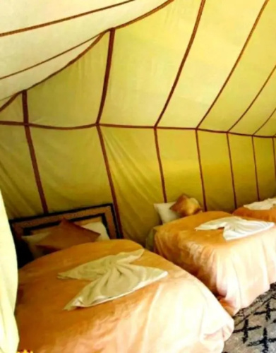 Relaxing desert camp