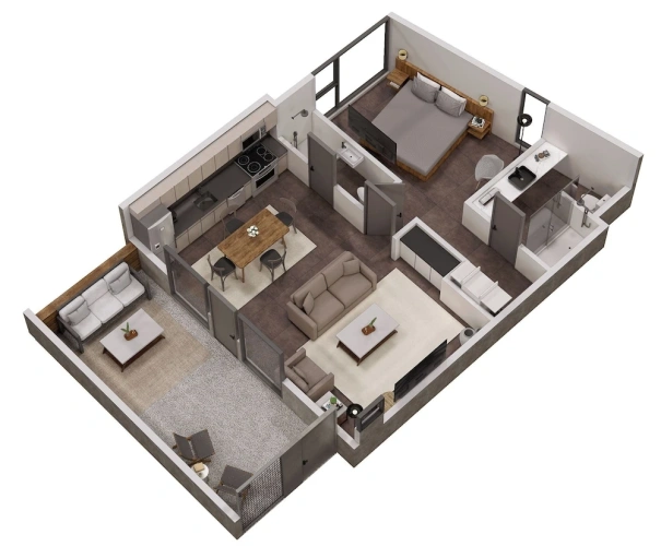 1 Bedroom Deluxe Double room