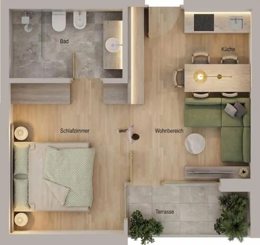 Luxury Double room with balcony and with mountain view