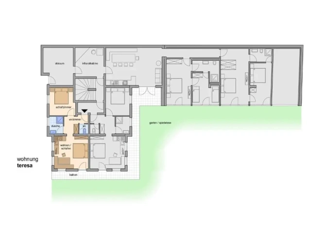 4 Bedrooms Double Apartment with balcony