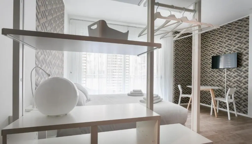 Studio with balcony