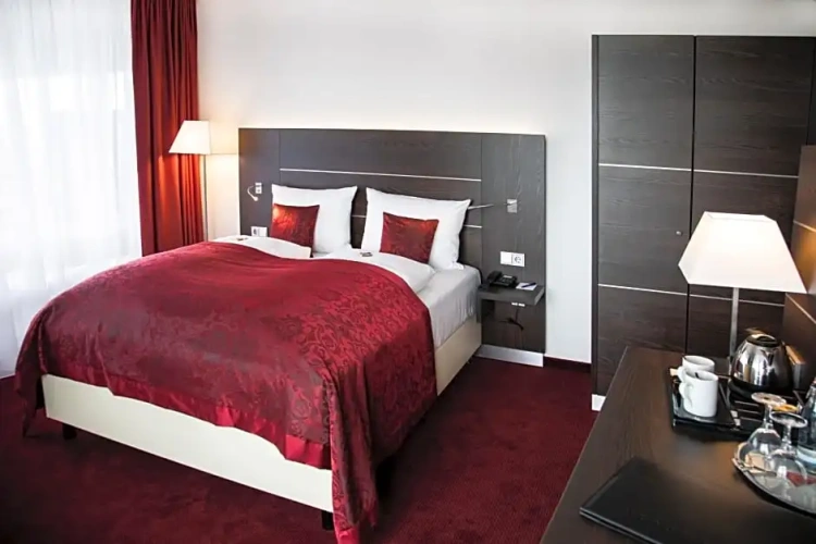 Comfort room with city view