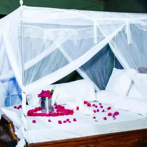 Tent with balcony