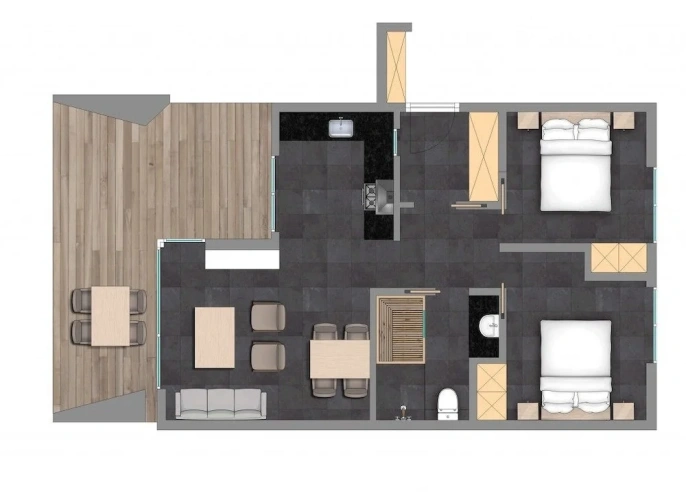 Quadruple Apartment