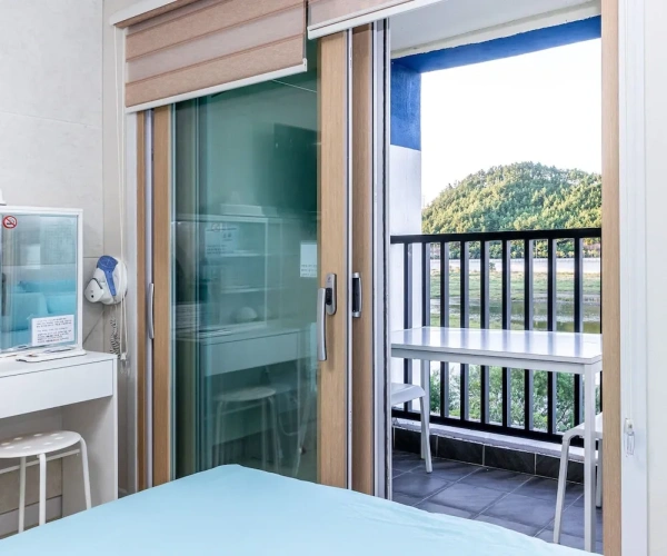 Studio with balcony