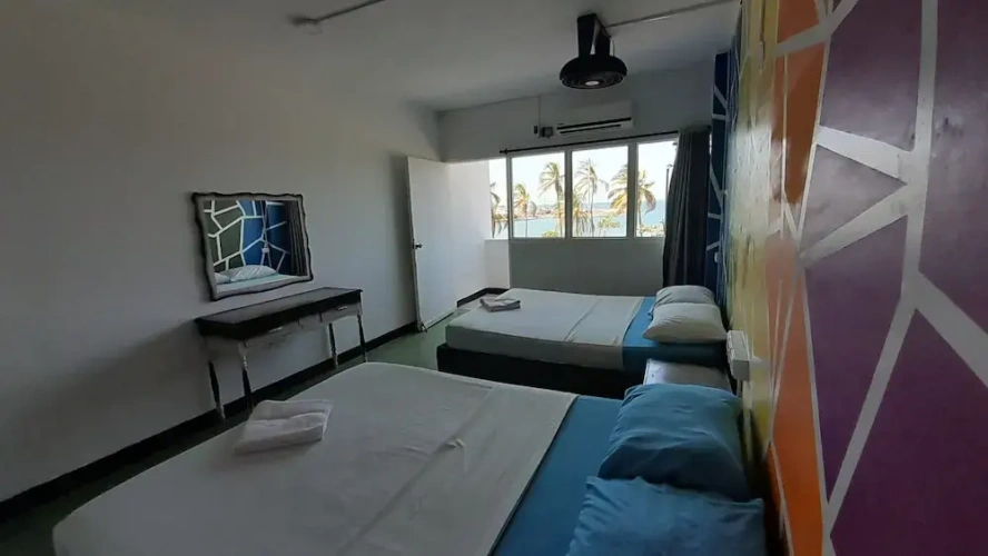 Standard Quadruple room with balcony and with sea view
