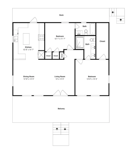 6 Bedrooms Cottage with balcony