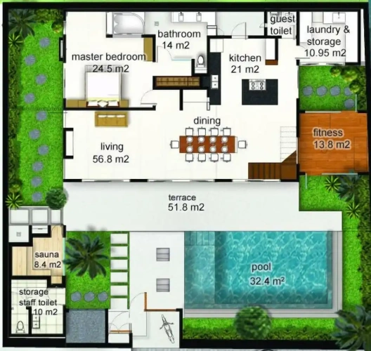 4 Bedrooms Family Villa