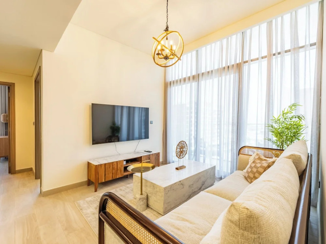 Condo With Burj Khalifa View In City