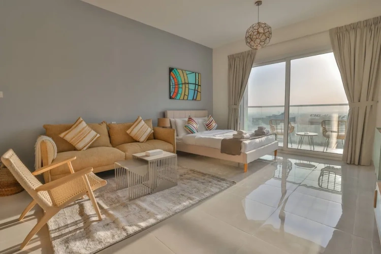 Apartment with balcony and with city view