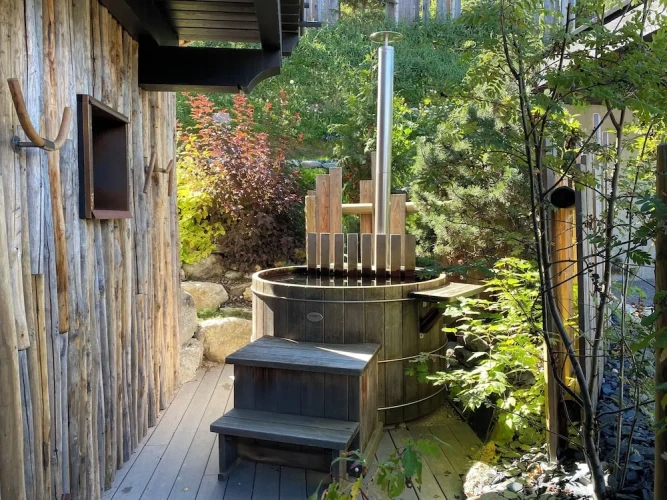 Chalet with balcony