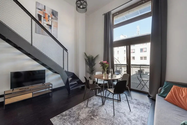 Comfy loft with balcony
