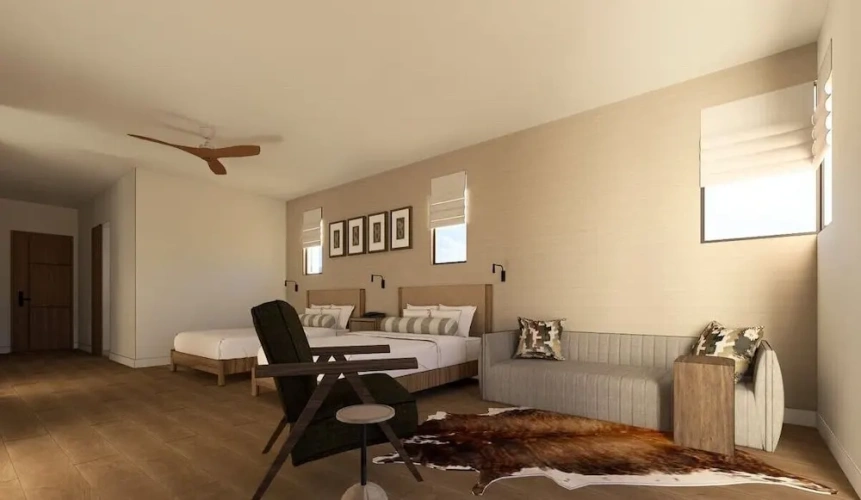 Luxury Quadruple Suite with balcony and with mountain view