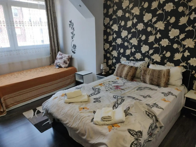 white black apartment