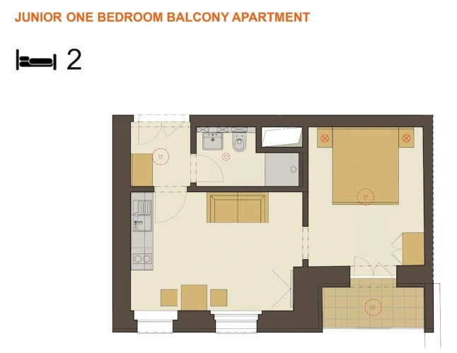 Double Apartment with balcony