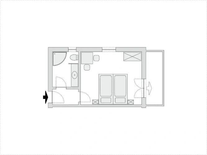 Standard Double room with balcony and with lake view