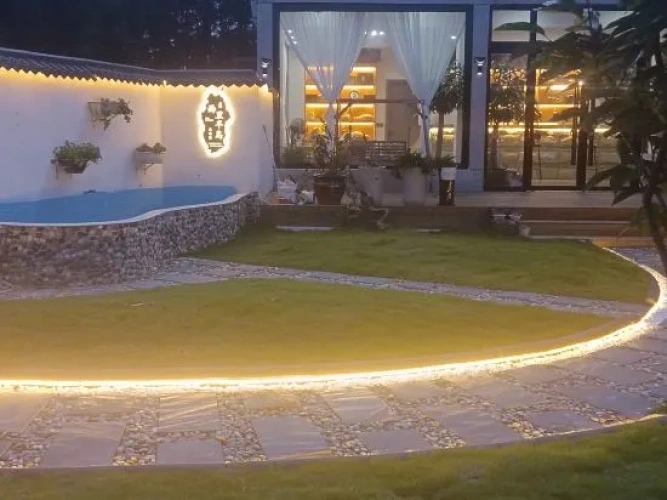 Outside